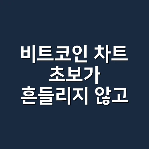 비트코인 차트 초보가 흔들리지 않고 보는 방법 - 요약