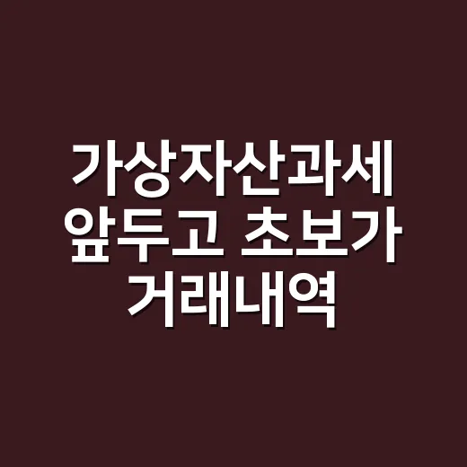가상자산과세 앞두고 초보가 거래내역 챙기는 방법 - 요약