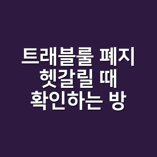 트래블룰 폐지 헷갈릴 때 확인하는 방법 - 요약