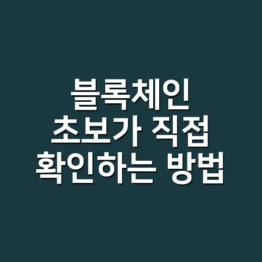 블록체인 초보가 직접 확인하는 방법, 코인 가격보다 먼저 봐야 할 것들 - 요약