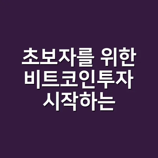 초보자를 위한 비트코인투자 시작하는 방법: 금액보다 먼저 정할 것들 - 요약