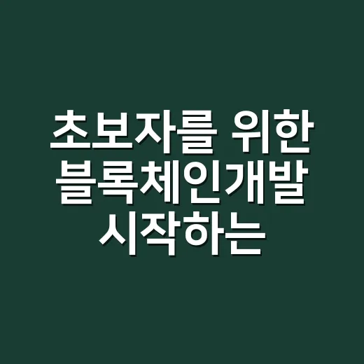 초보자를 위한 블록체인개발 시작하는 방법: 지갑부터 테스트넷까지 - 요약