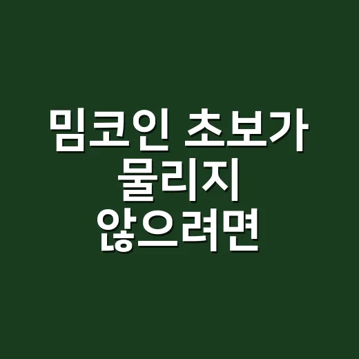 밈코인 초보가 물리지 않으려면 이렇게 확인하는 방법 - 요약