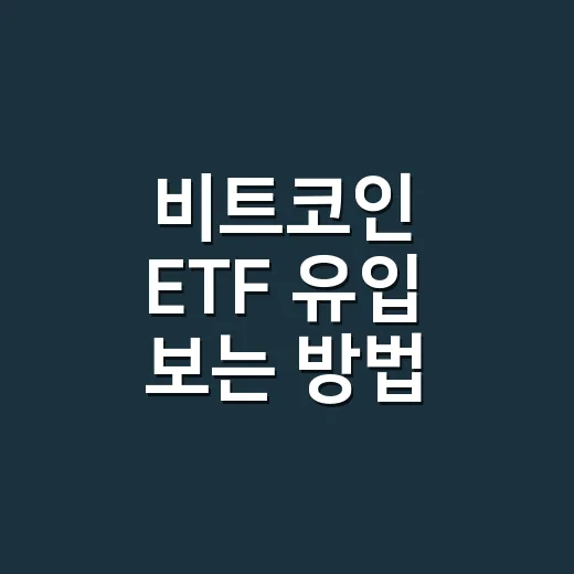 비트코인 ETF 유입 보는 방법, 초보자가 숫자에 휘둘리지 않으려면 이렇게 - 요약