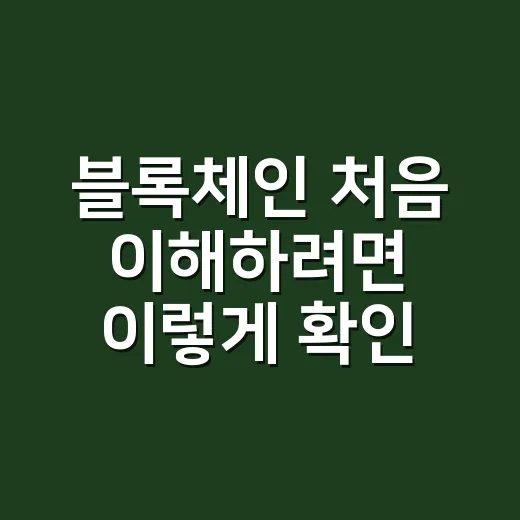 블록체인 처음 이해하려면 이렇게 확인하면 됩니다 - 요약