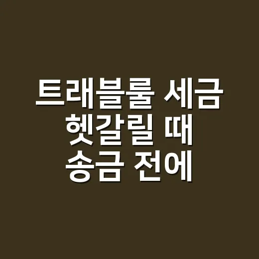 트래블룰 세금 헷갈릴 때 송금 전에 확인하는 방법 - 요약