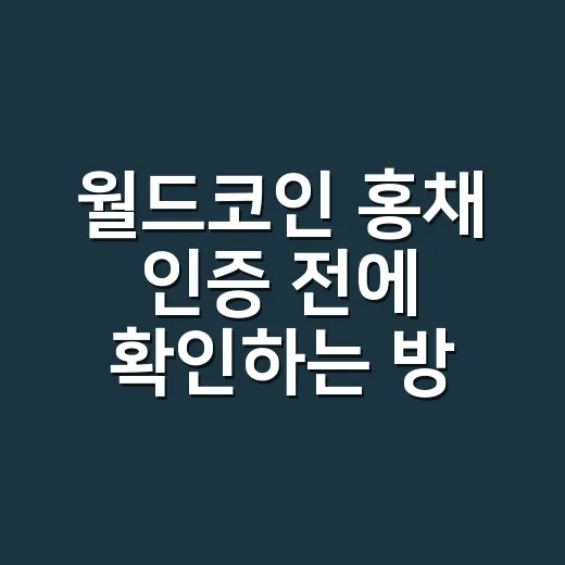 월드코인 홍채 인증 전에 확인하는 방법 - 요약