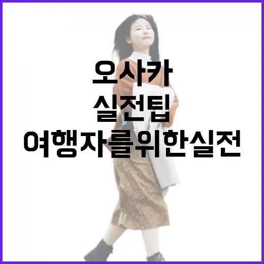 오사카 여행자를 위한 실전 팁, 놓치지 마세요! - 요약