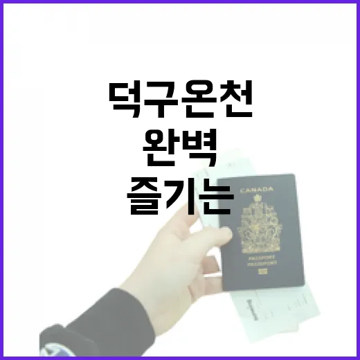 덕구온천에서 완벽한 힐링을 즐기는 방법 - 요약