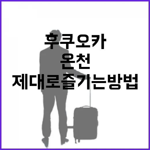 후쿠오카 온천을 제대로 즐기는 방법 - 요약
