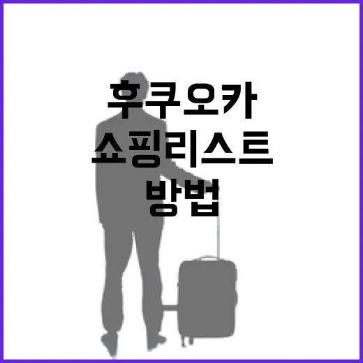 후쿠오카에서 쇼핑리스트를 완성하는 방법 - 요약
