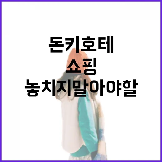 돈키호테에서 쇼핑할 때 놓치지 말아야 할 것들 - 요약