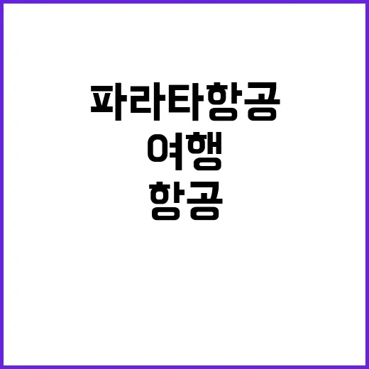 파라타항공을 통해 …