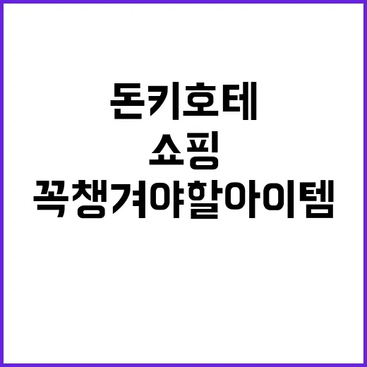 돈키호테에서 쇼핑할…