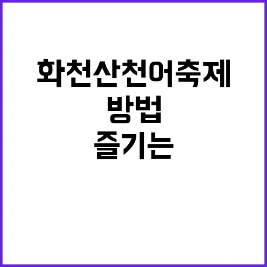 화천 산천어축제를 …