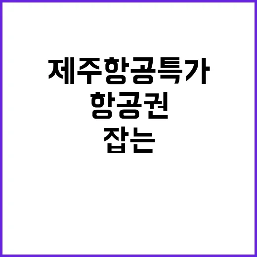 제주항공 특가 항공권을 잡는 방법