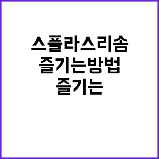 스플라스 리솜에서 완벽한 휴가를 즐기는 방법