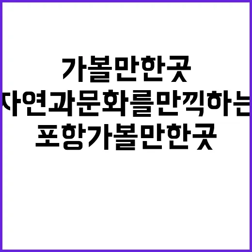 포항 가볼만한 곳:…