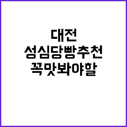 대전에 가면 꼭 맛봐야 할 성심당 빵 추천 방법