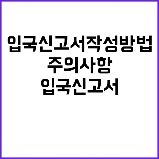 중국 입국신고서 작…