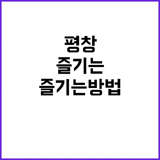 평창에서 꼭 방문해야 할 '이나트'를 즐기는 방법 - 요약