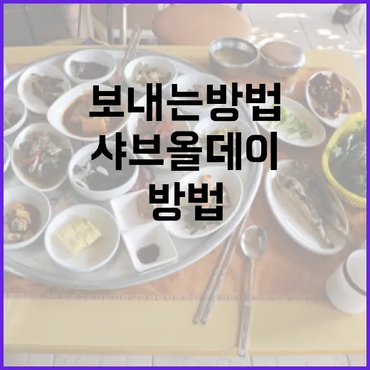 샤브올데이로 하루를 완벽하게 보내는 방법 - 요약