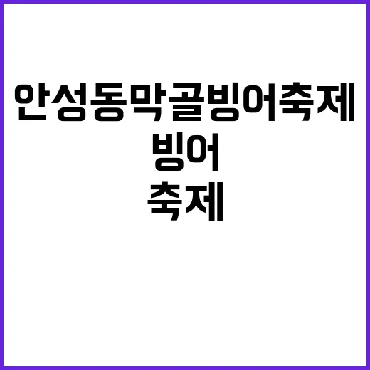 안성 동막골 빙어축제를 만끽하는 방법 - 요약