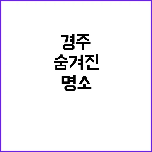 경주의 숨겨진 명소…