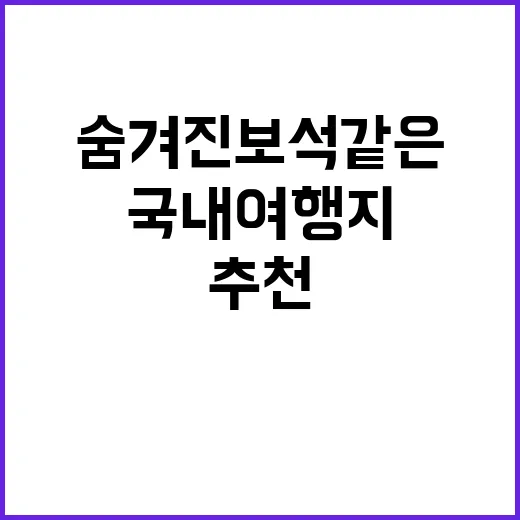 국내 여행지를 추천…