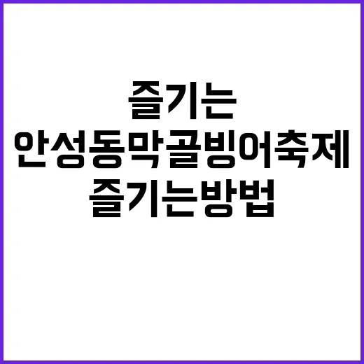 안성 동막골 빙어축…