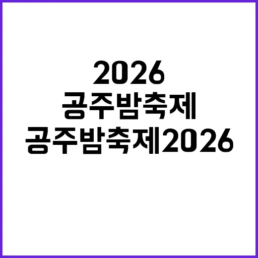 공주 밤축제 202…