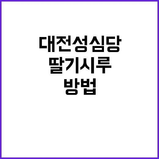 대전 성심당에서 딸기시루 제대로 즐기는 방법