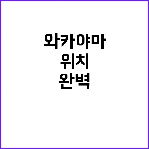 와카야마 위치를 완…