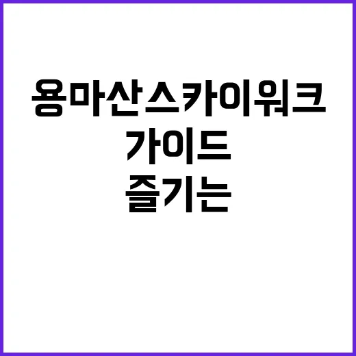 용마산 스카이워크를 즐기는 방법: 초보자를 위한 가이드