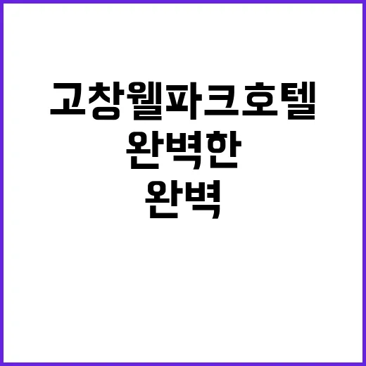 고창 웰파크호텔에서 완벽한 휴가를 보내는 방법
