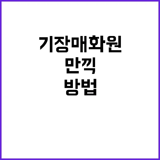 기장 매화원을 만끽하는 방법