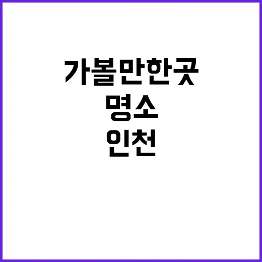인천 가볼만한 곳을 탐험하는 방법: 놓쳐서는 안 될 명소들