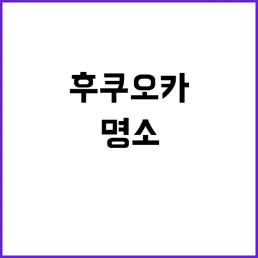 후쿠오카에서 꼭 방문해야 할 명소들