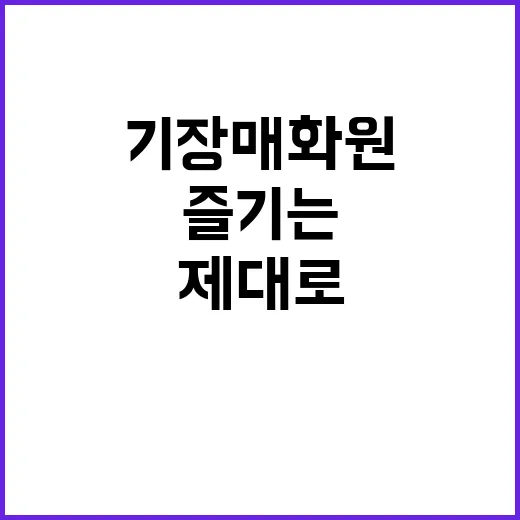 기장 매화원을 제대로 즐기는 방법