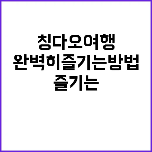 칭다오 여행을 완벽히 즐기는 방법