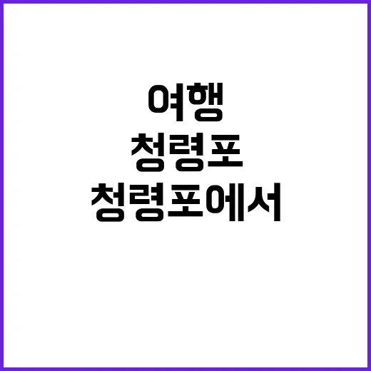 청령포에서 잊지 못할 여행을 만드는 방법