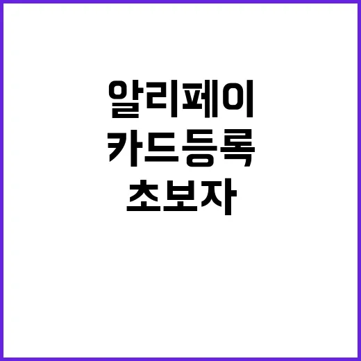 알리페이에 카드 등록하는 방법: 초보자를 위한 가이드