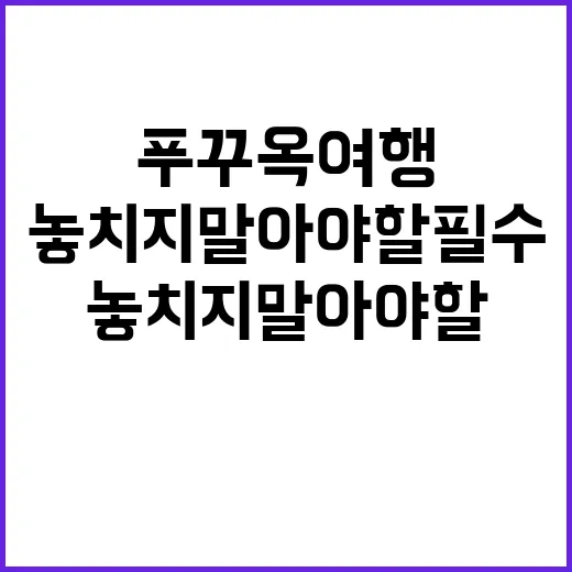 푸꾸옥 여행을 즐기는 방법: 놓치지 말아야 할 필수 정보