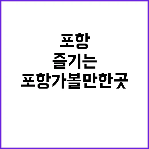 포항 가볼만한 곳을 완벽히 즐기는 방법
