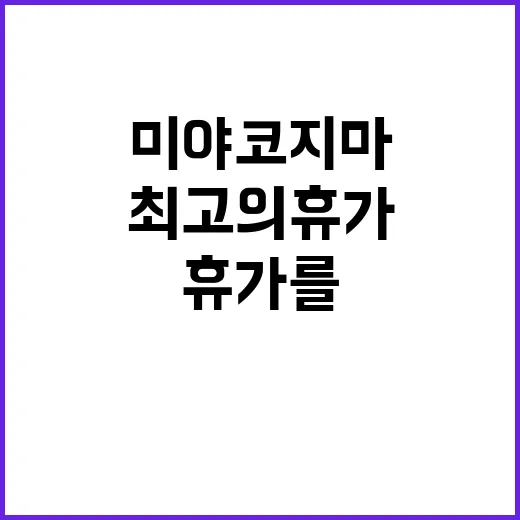 미야코지마에서 최고의 휴가를 보내는 방법