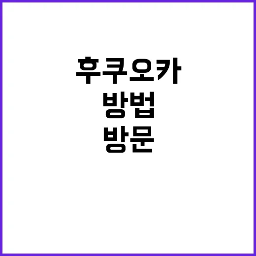 후쿠오카에서 꼭 방문해야 할 장소들을 알아보는 방법