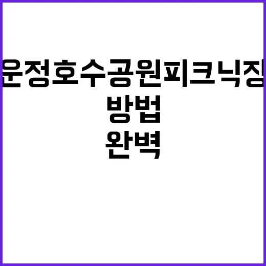 운정호수공원 피크닉…