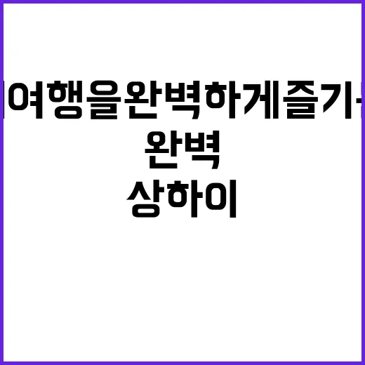 상하이 여행을 완벽…