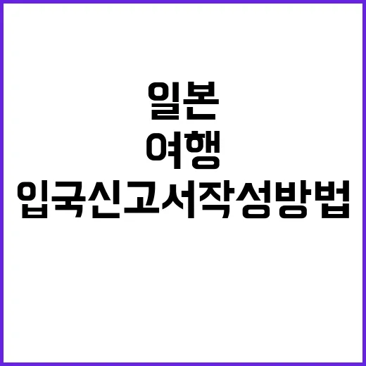 일본 입국신고서 작…