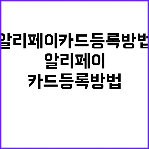 초보자를 위한 알리페이 카드등록 방법